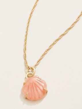 Spartina 449 NWT - Carved Shell Necklace 18" Coral